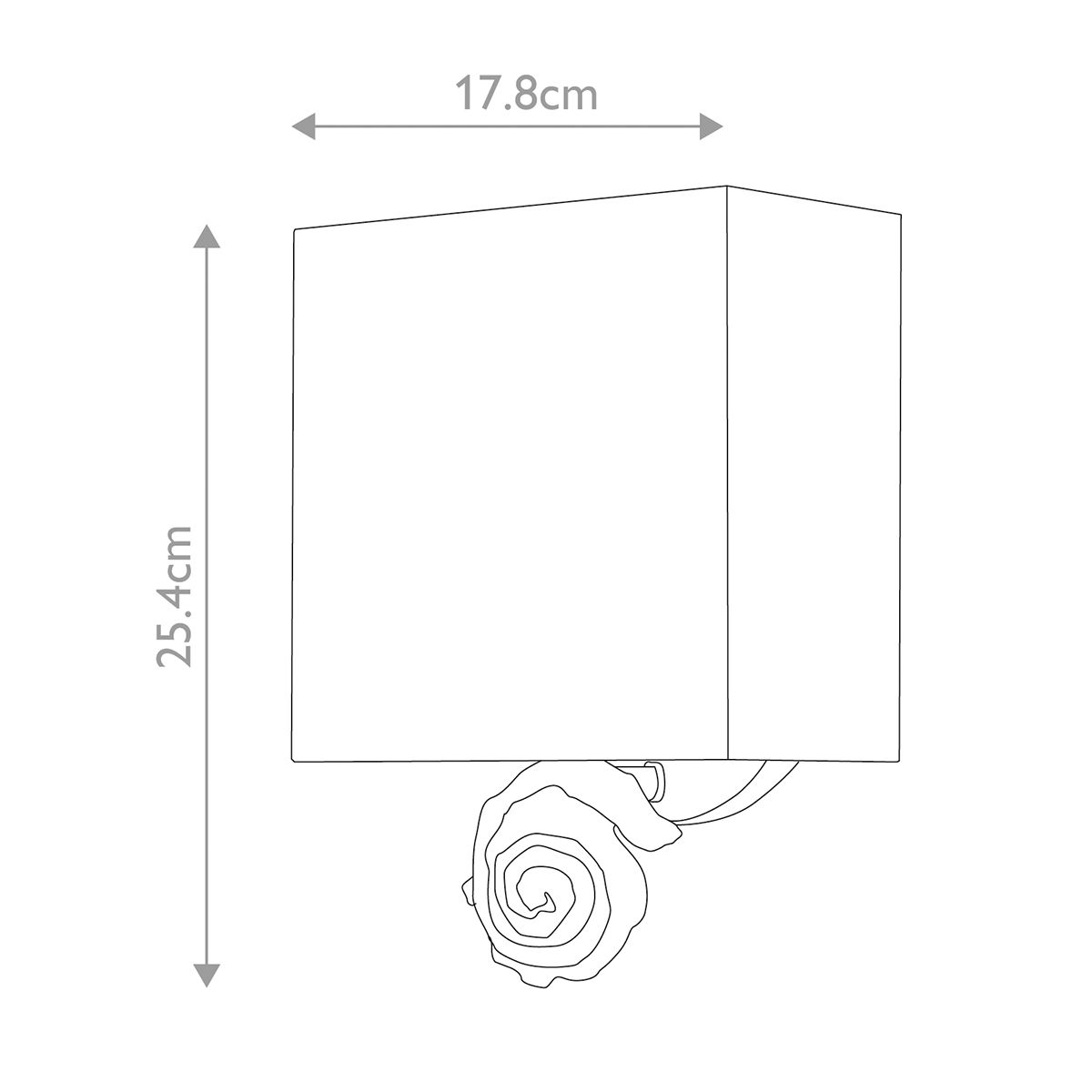 Swirl 1lt Kleine Wandleuchte - Knochenweiß