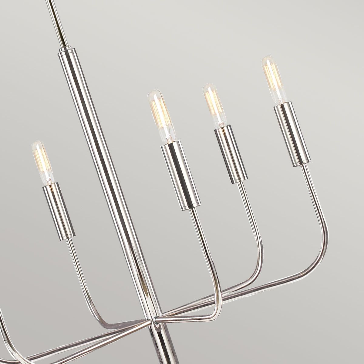 Kronleuchter Brianna, 6 l, poliertes Nickel
