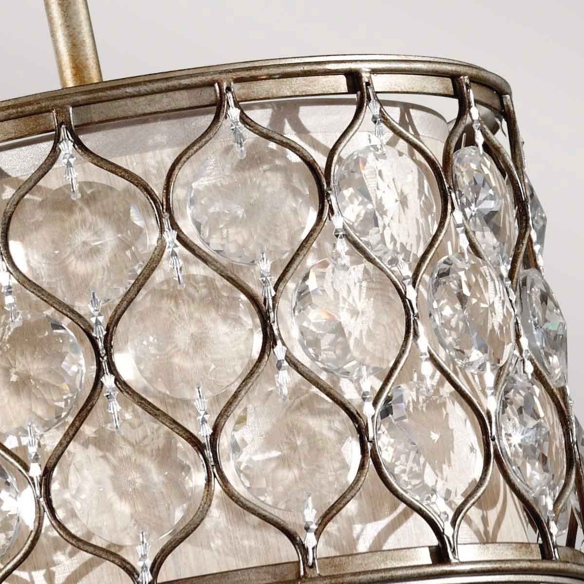 Lucia 1-flammige Pendelleuchte - Brüniertes Silber