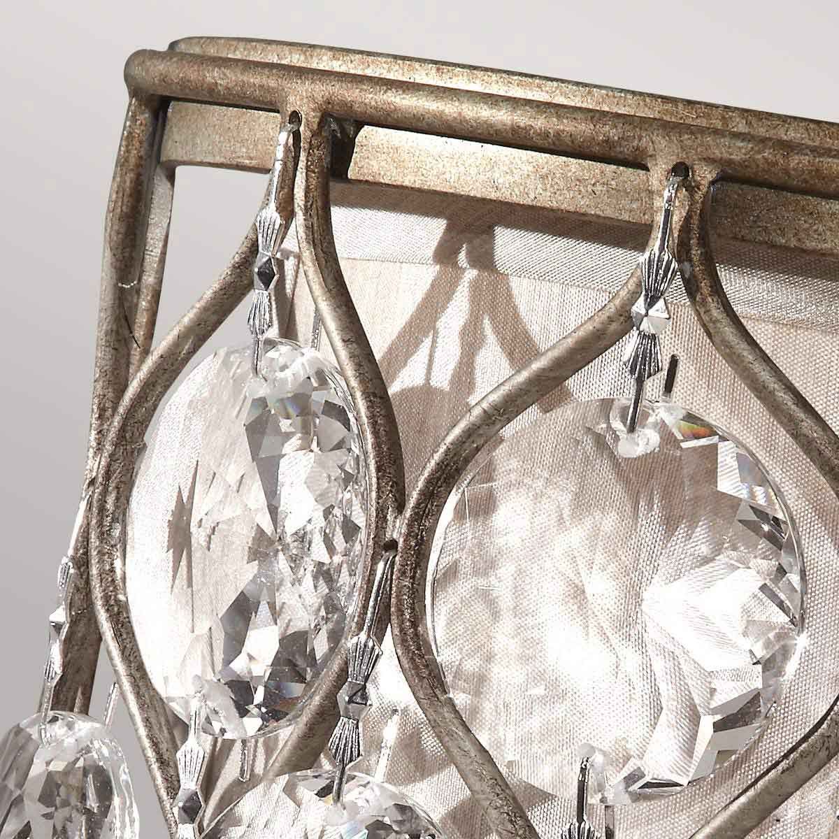 Lucia 1-flammige Wandleuchte - Brüniertes Silber