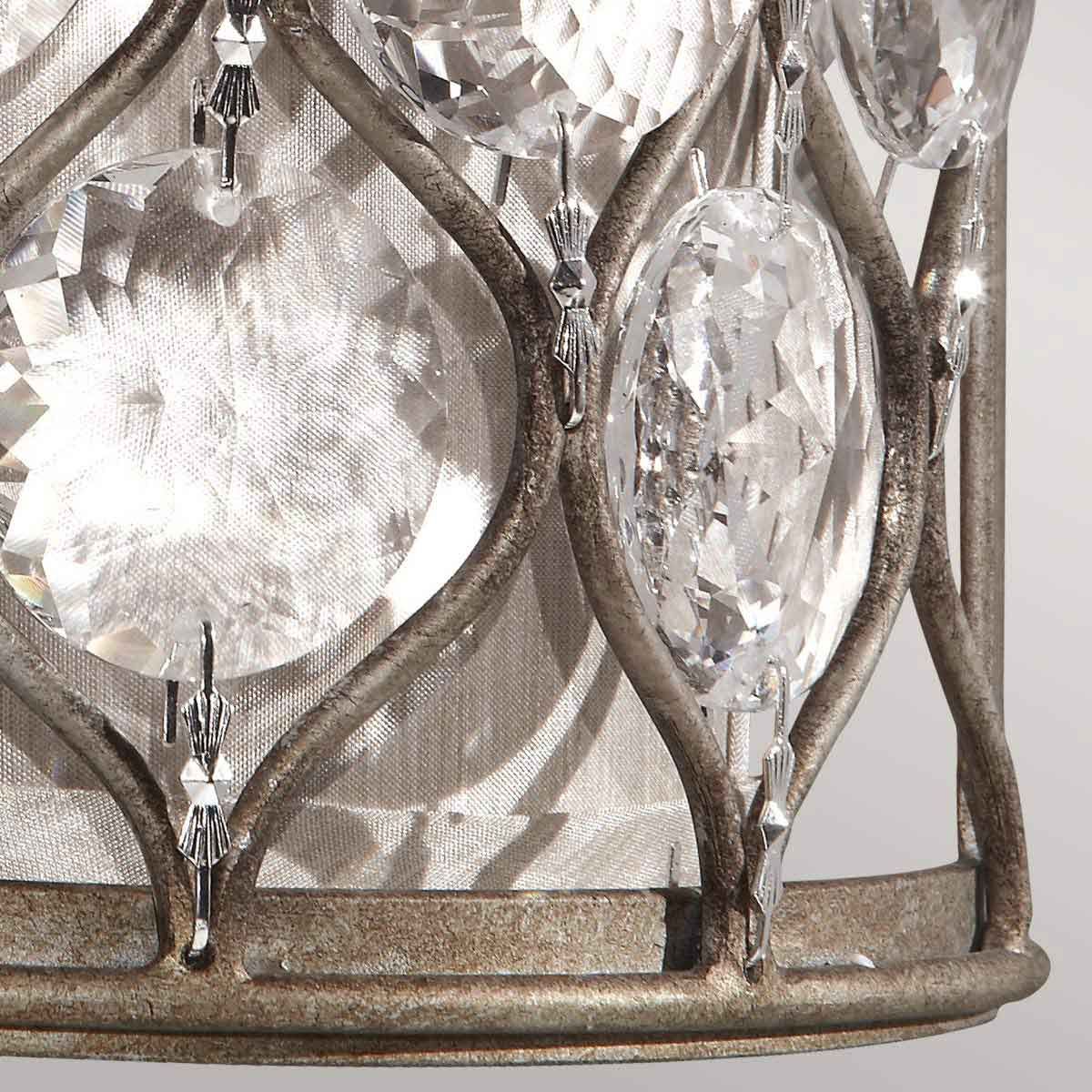 Lucia 1-flammige Wandleuchte - Brüniertes Silber