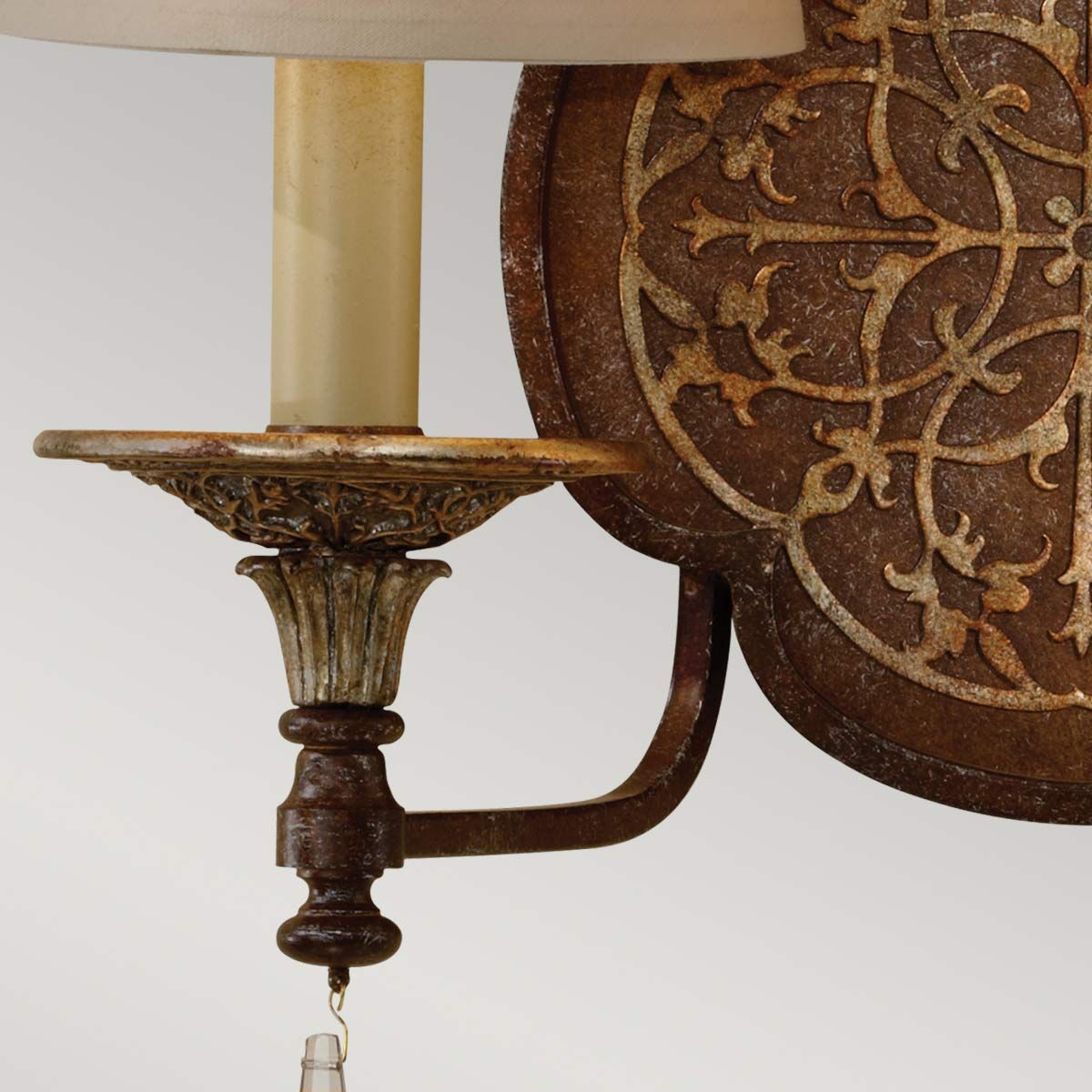 Marcella 2-flammige Wandleuchte - Britische Bronze/Oxidierte Bronze