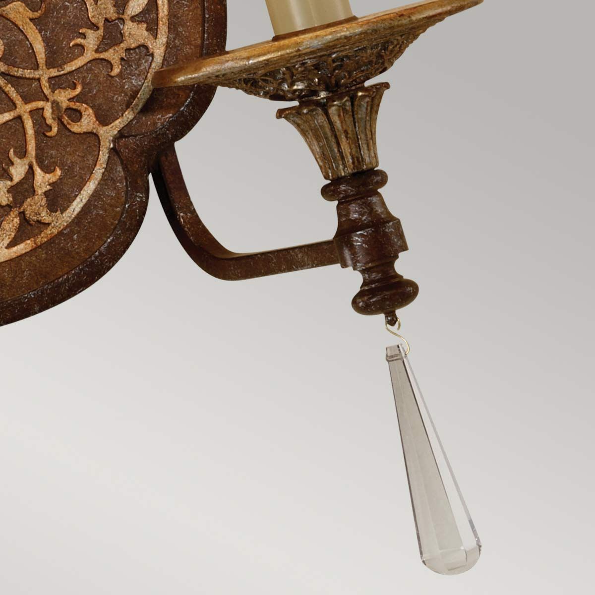 Marcella 2-flammige Wandleuchte - Britische Bronze/Oxidierte Bronze