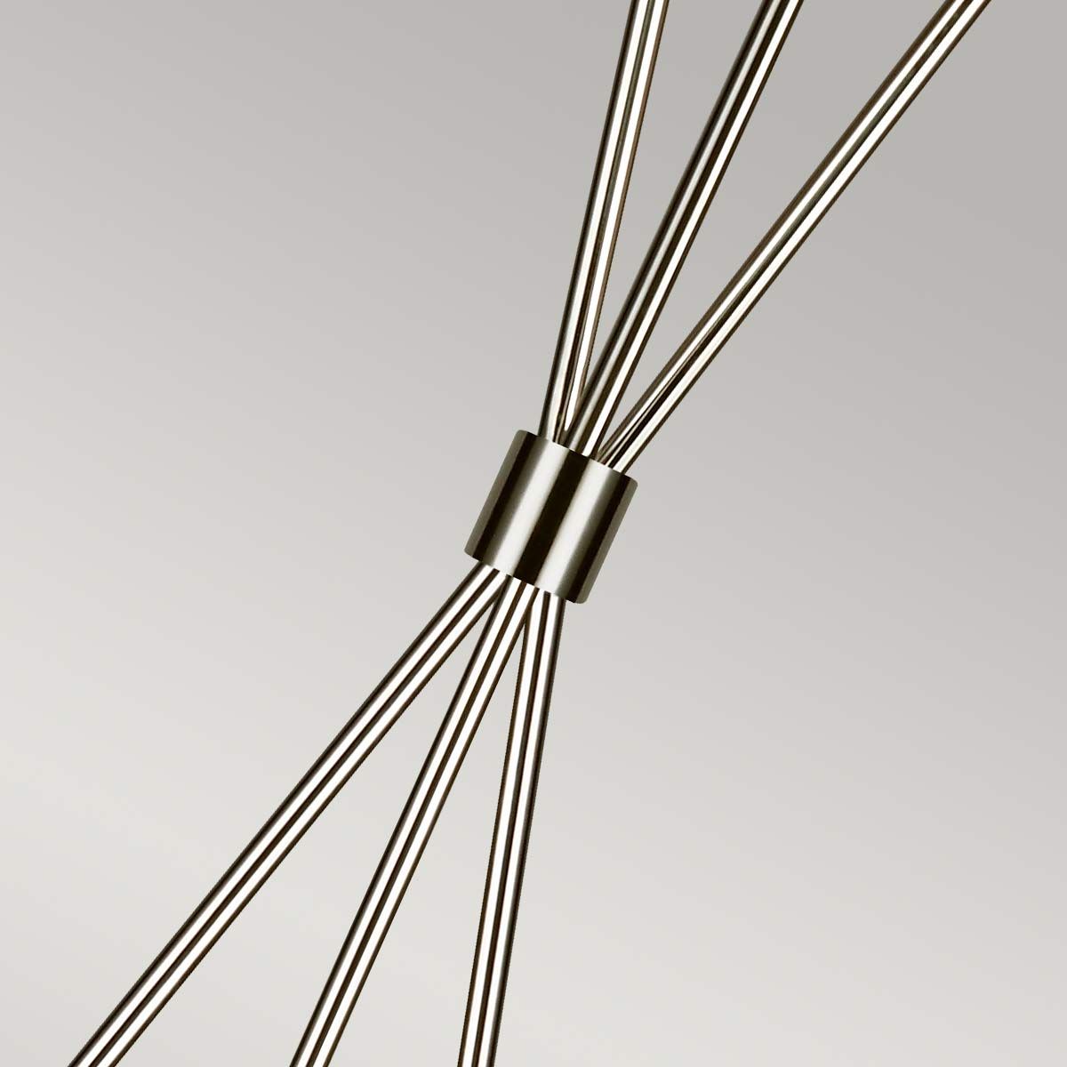 Stehlampe Penny 1-flammig, poliertes Nickel, weißer Schirm