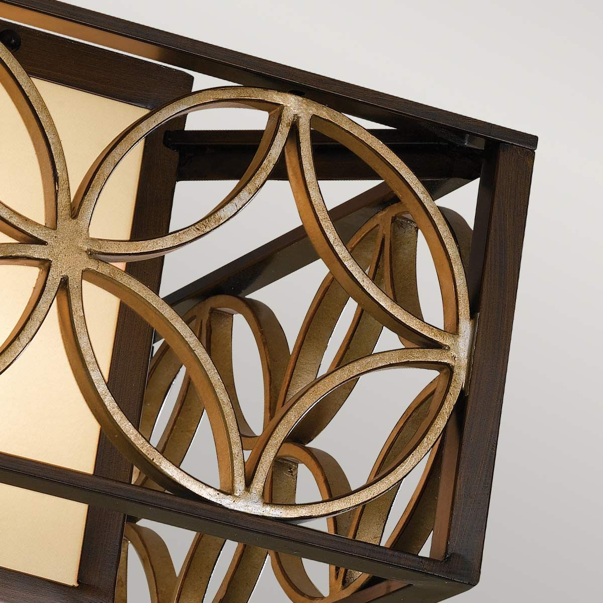 Remy 2-flammige Deckenleuchte - Heritage Bronze/Parissiene Gold