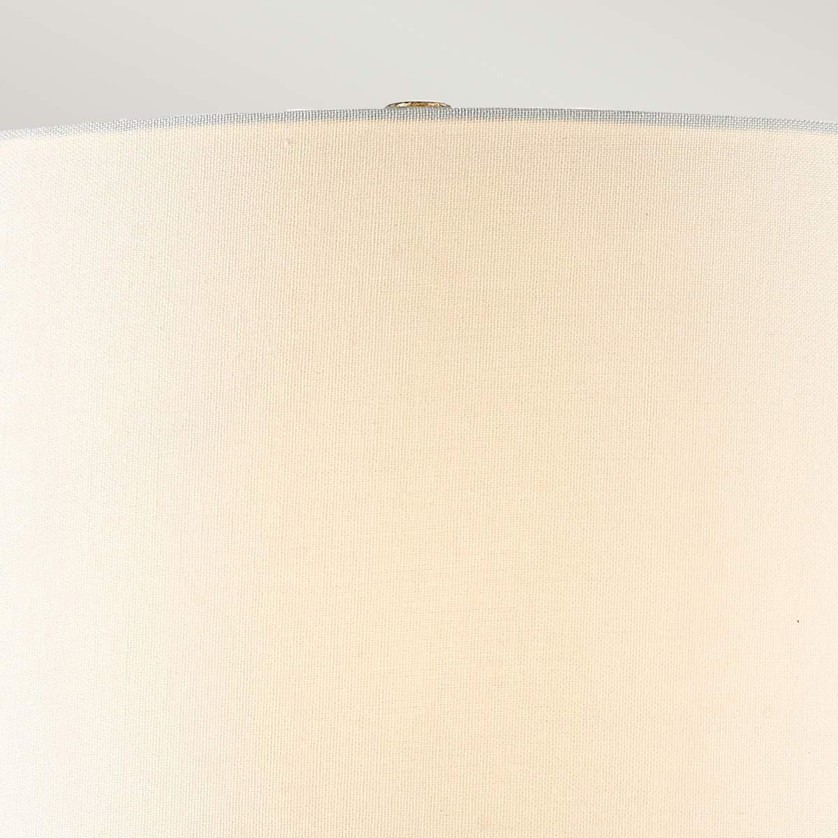 Tischlampe Arabella mit 1 Licht, Antik-Gold, Schirm in Elfenbein mit weißem Schirm