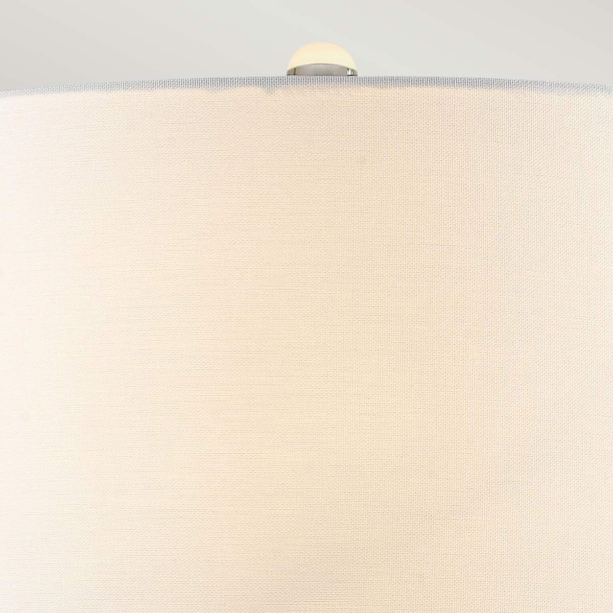 Tischlampe Stella mit 1 Flamme, Antik-Silber mit cremefarbenem Schirm