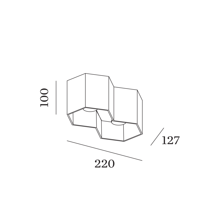 HEXO 2.0 LED Deckenlampe - WEVER & DUCRÉ - 186658Q3