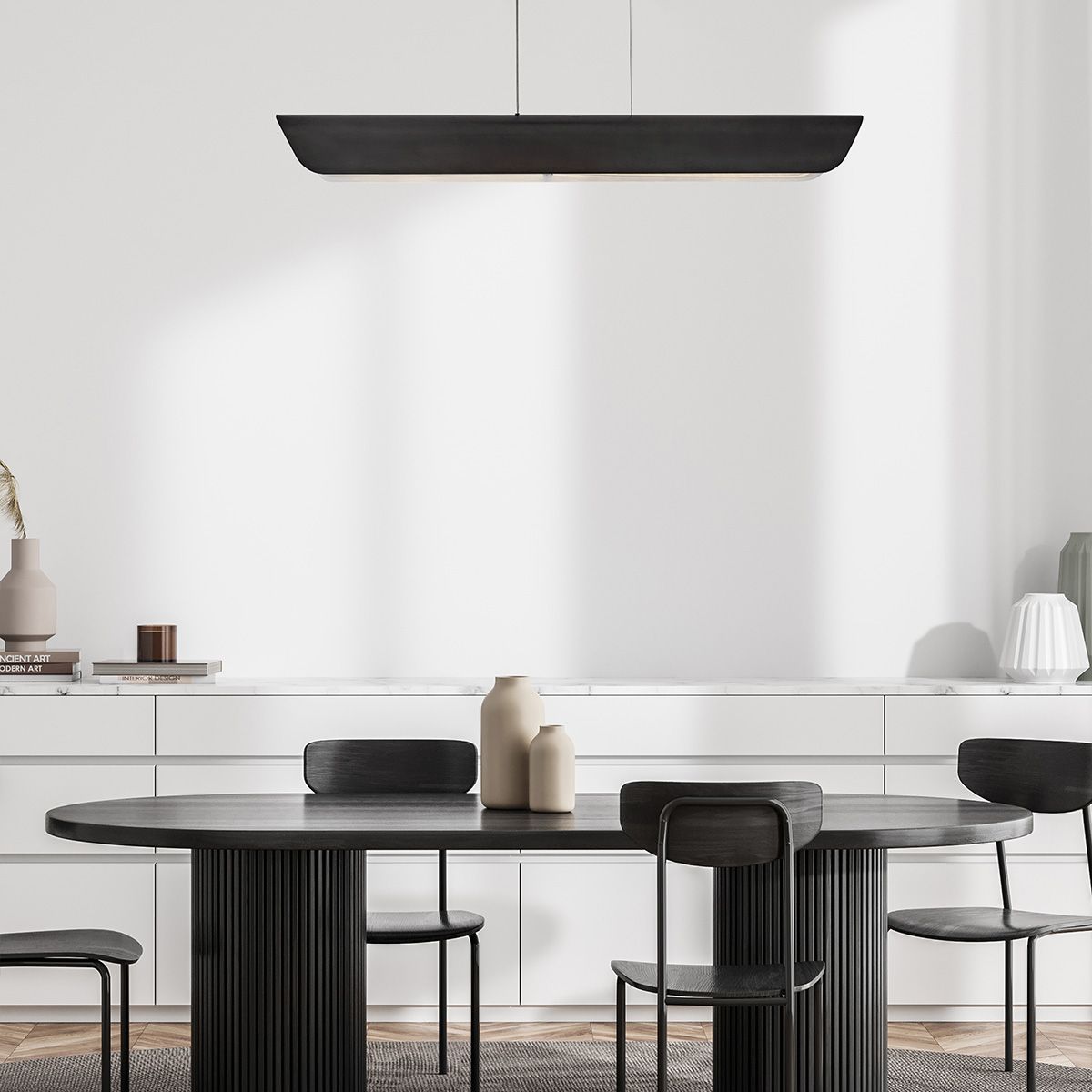 Hinkley Arco Linear LED Pendelleuchte - Schwarz-Oxid - Elsteadlighting - leuchtengrosshandel24
