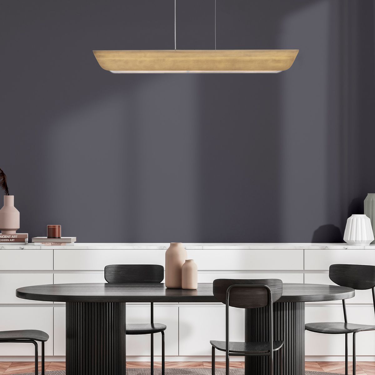 Hinkley Arco lineare LED-Pendelleuchte - Heritage Brass - Elsteadlighting - leuchtengrosshandel24