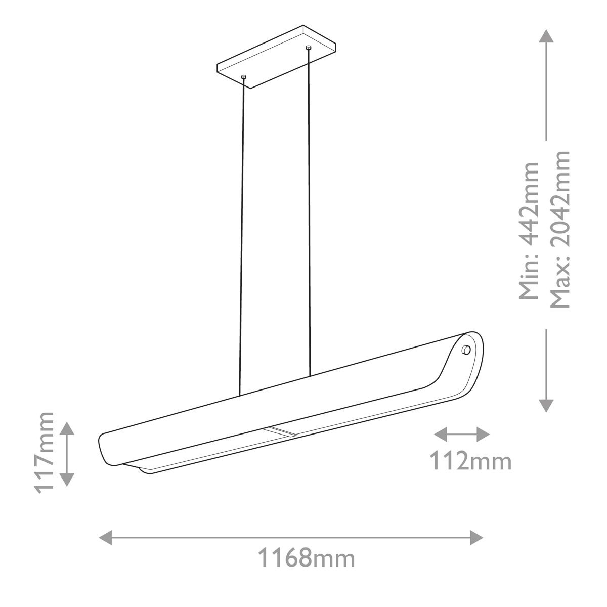 Hinkley Arco lineare LED-Pendelleuchte - Heritage Brass - Elsteadlighting - leuchtengrosshandel24