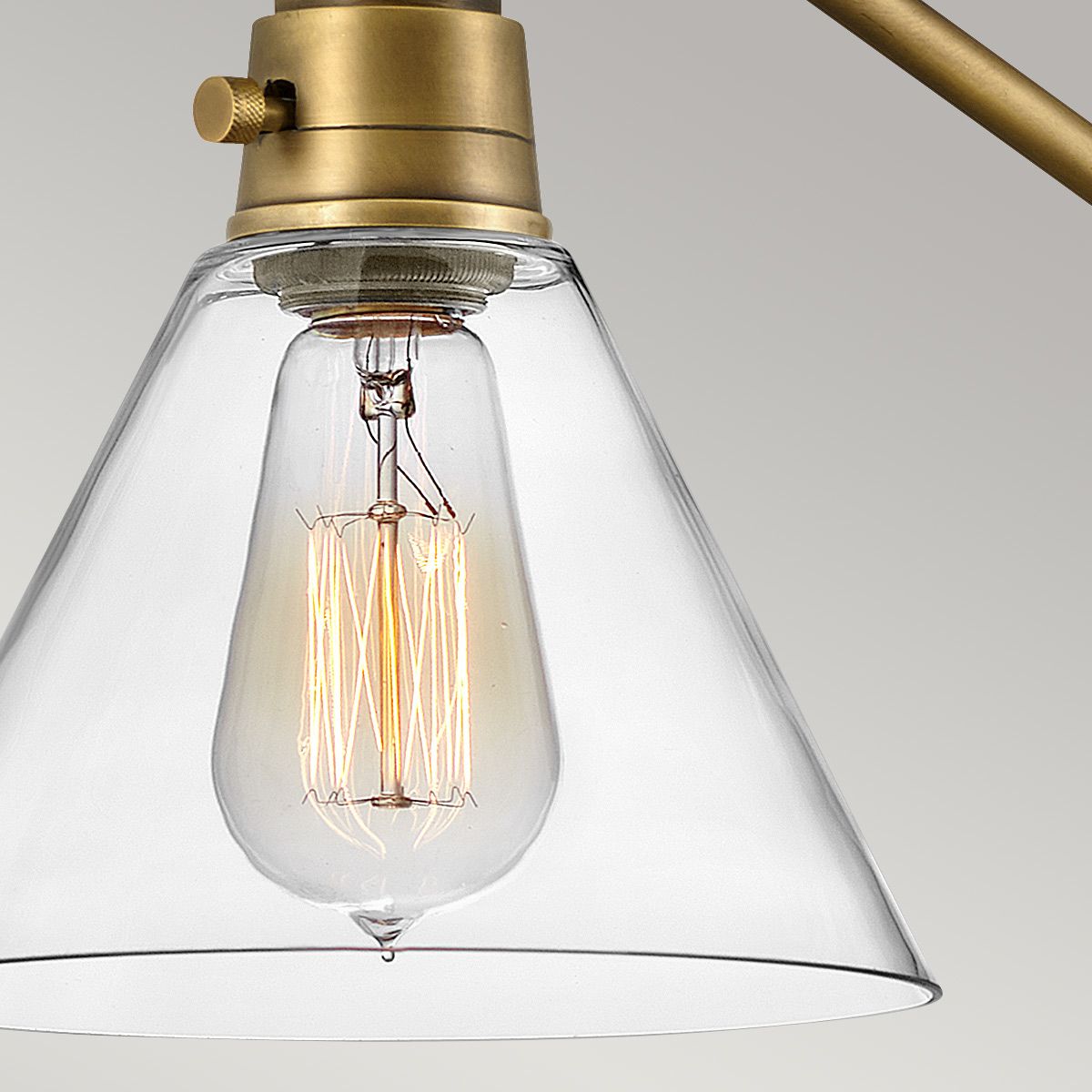 Hinkley Arti 1 lt Wandlampe - Erbstückmessing, klarer Glasschirm - Elsteadlighting - leuchtengrosshandel24