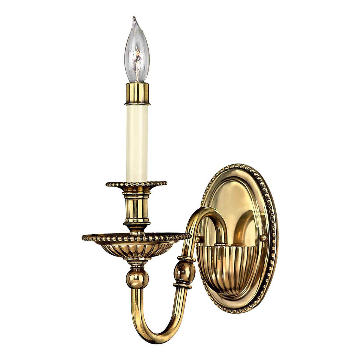 Wandleuchte „Cambridge“ mit 1 Licht, brüniertes Messing