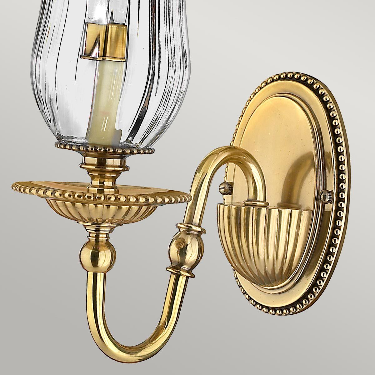 Wandleuchte „Cambridge“ mit 1 Licht, brüniertes Messing