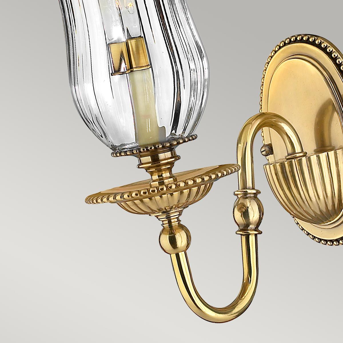 Wandleuchte „Cambridge“ mit 1 Licht, brüniertes Messing