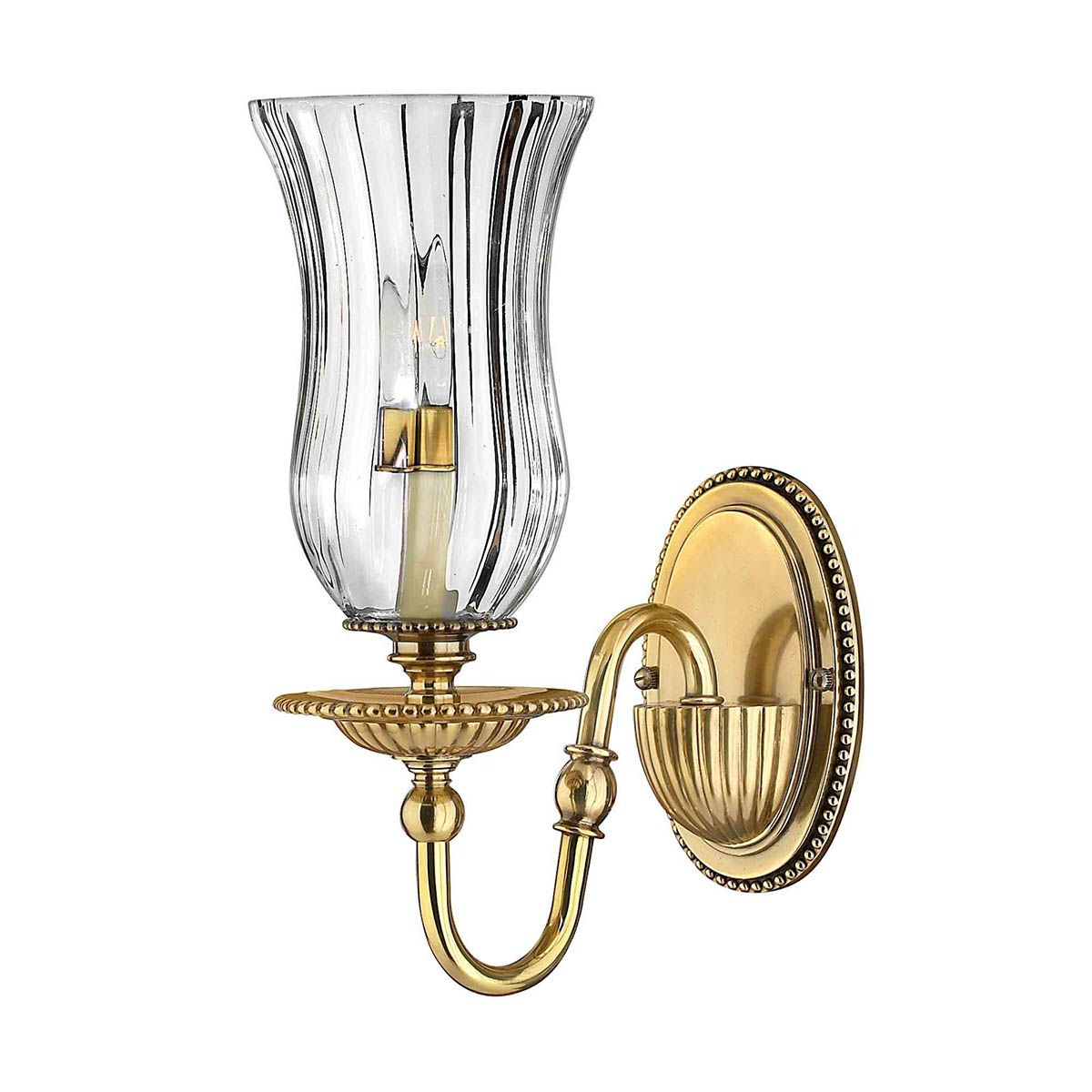 Wandleuchte „Cambridge“ mit 1 Licht, brüniertes Messing
