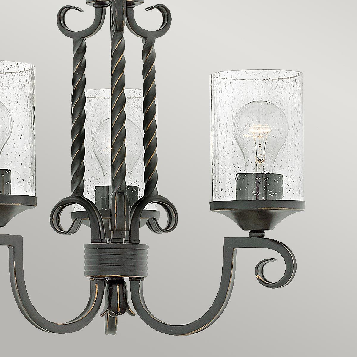 Kronleuchter Casa mit 3 Lichtern, Olde Black