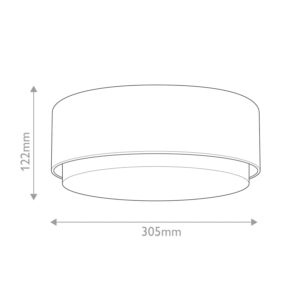 Hinkley Cedric Flush Small Mount - Schwarz - Elsteadlighting - leuchtengrosshandel24