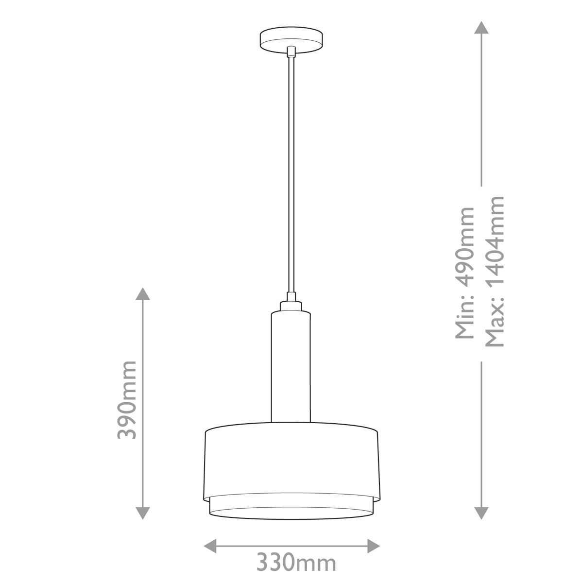 Hinkley Cedric Pendelleuchte, mittelgroß, lackiertes Messing - Elsteadlighting - leuchtengrosshandel24