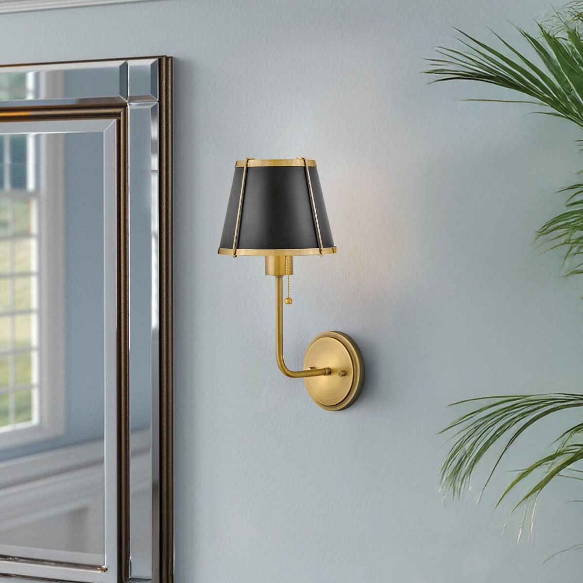 Hinkley Clarke 1 l Wandleuchte mit Zugschalter - - Elsteadlighting - leuchtengrosshandel24