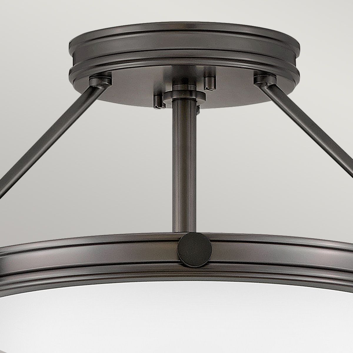 Collier 3-flammig, klein, halbbündig, Schwarzoxid - Elsteadlighting - leuchtengrosshandel24