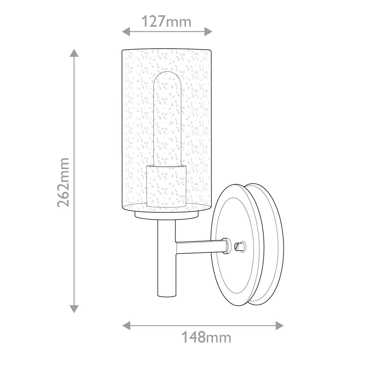 Collier 1-Liter-Wandleuchte mit klarem Saatglas. - Elsteadlighting - leuchtengrosshandel24