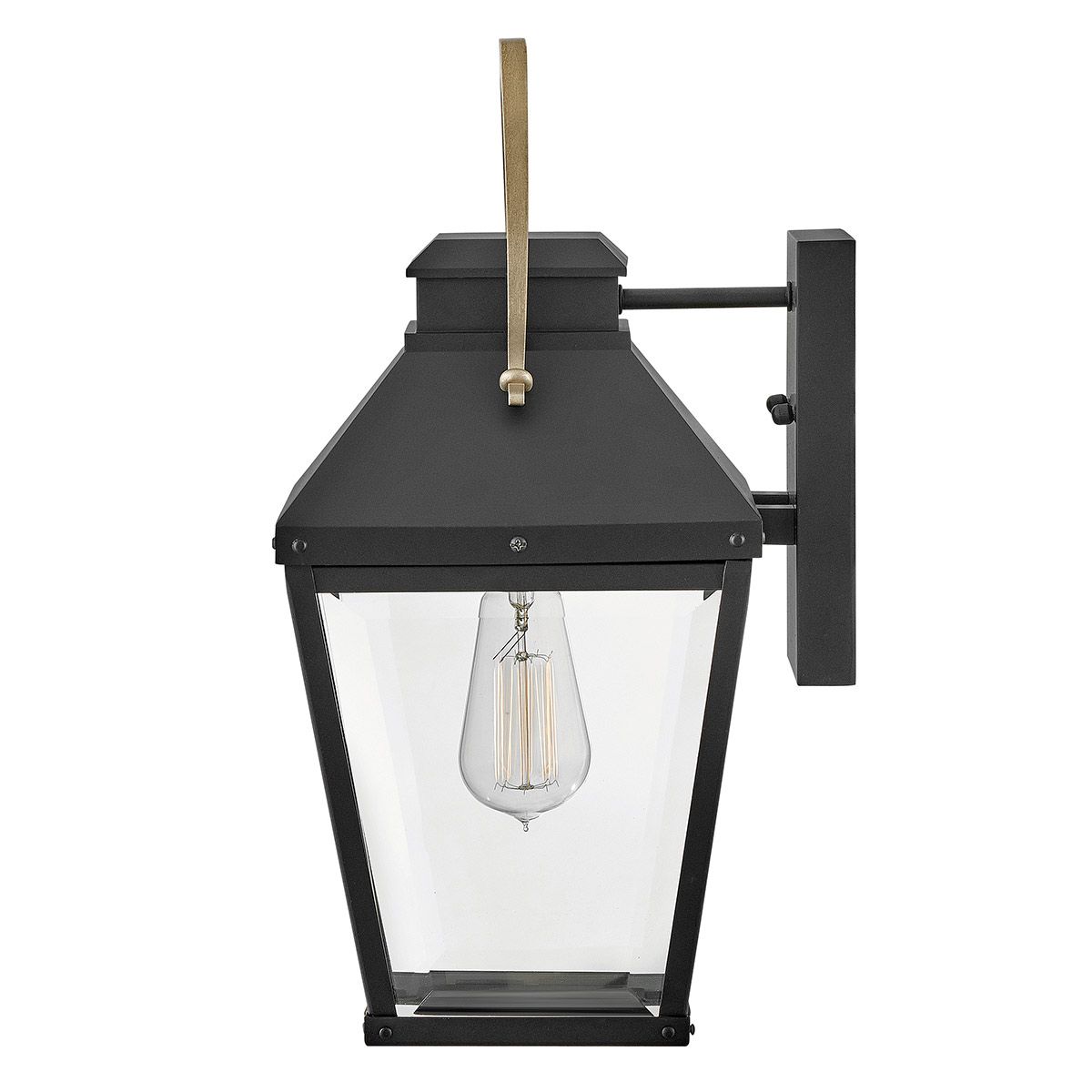 Hinkley Dawson 1 lt Outdoor Medium Wall Lantern - Black with Burnished Bronze accent - Elsteadlighting - leuchtengrosshandel24