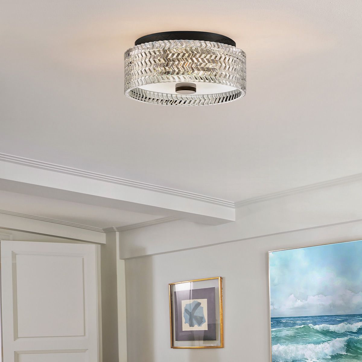 Hinkley Elle 2-flammige kleine Deckenleuchte – Schwarz - Elsteadlighting - leuchtengrosshandel24