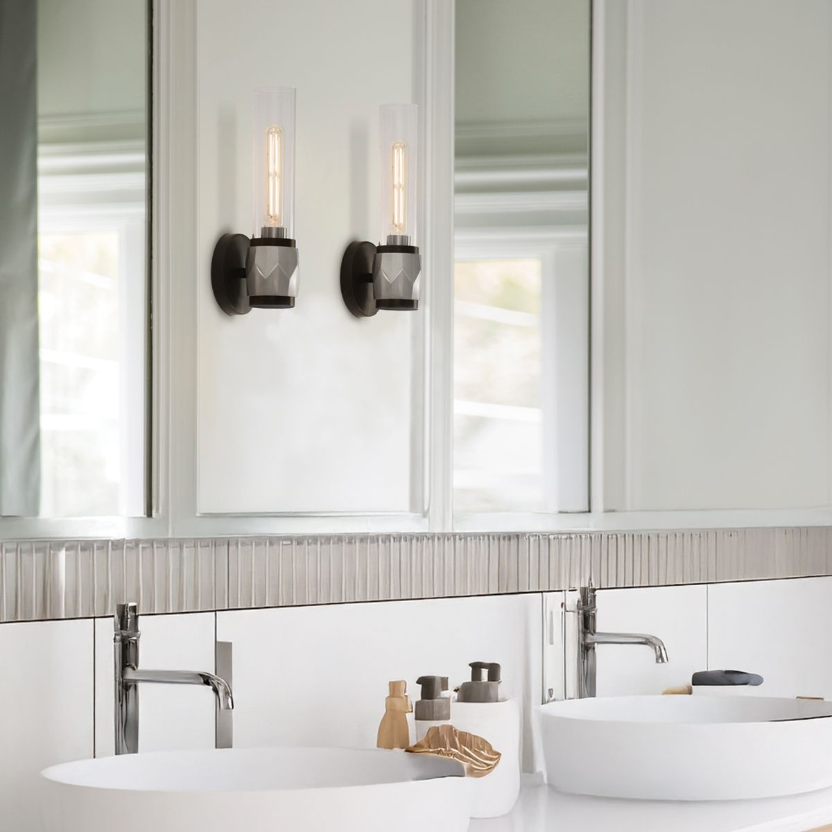 Hinkley Ellison 1 l Wandleuchte. - Schwarz mit - Elsteadlighting - leuchtengrosshandel24