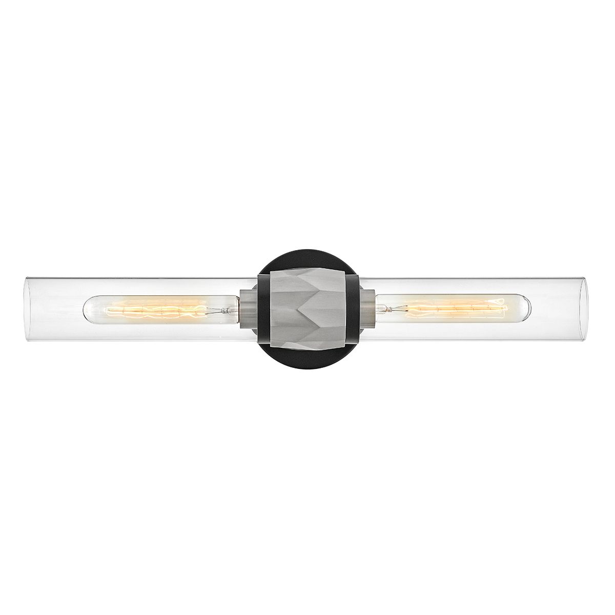 Hinkley Ellison Wandleuchte, 2 l, Schwarz mit gebürstetem Nickel - Elsteadlighting - leuchtengrosshandel24
