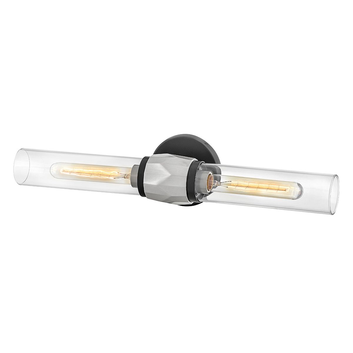 Hinkley Ellison Wandleuchte, 2 l, Schwarz mit gebürstetem Nickel - Elsteadlighting - leuchtengrosshandel24