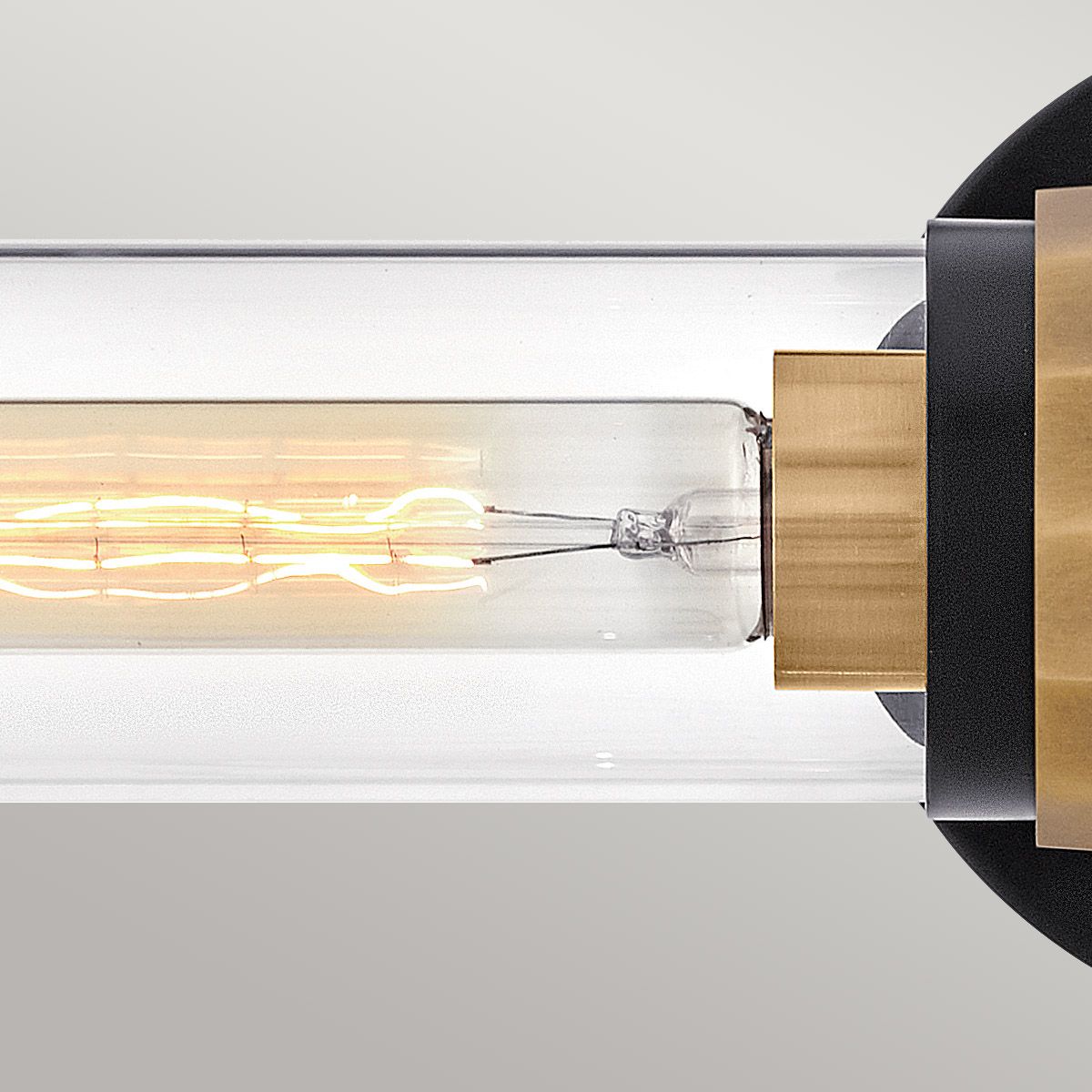 Hinkley Ellison 2-Liter-Wandleuchte – Schwarz mit traditionellem Messing - Elsteadlighting - leuchtengrosshandel24