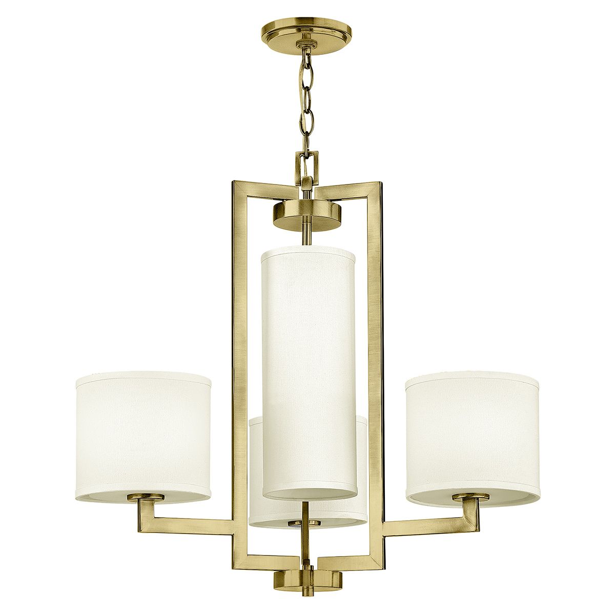 4 l Hampton Kronleuchter - Gebürstetes Messing - Elsteadlighting - leuchtengrosshandel24