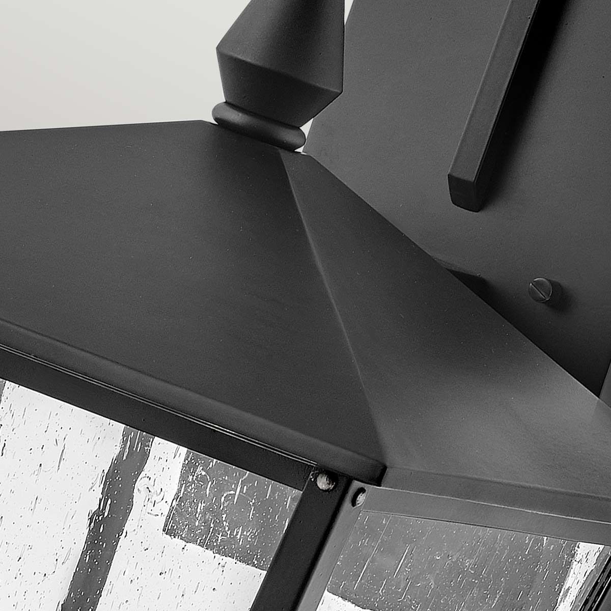 Huntersfield Wandlaterne, groß, 3 Lichter, Schwarz