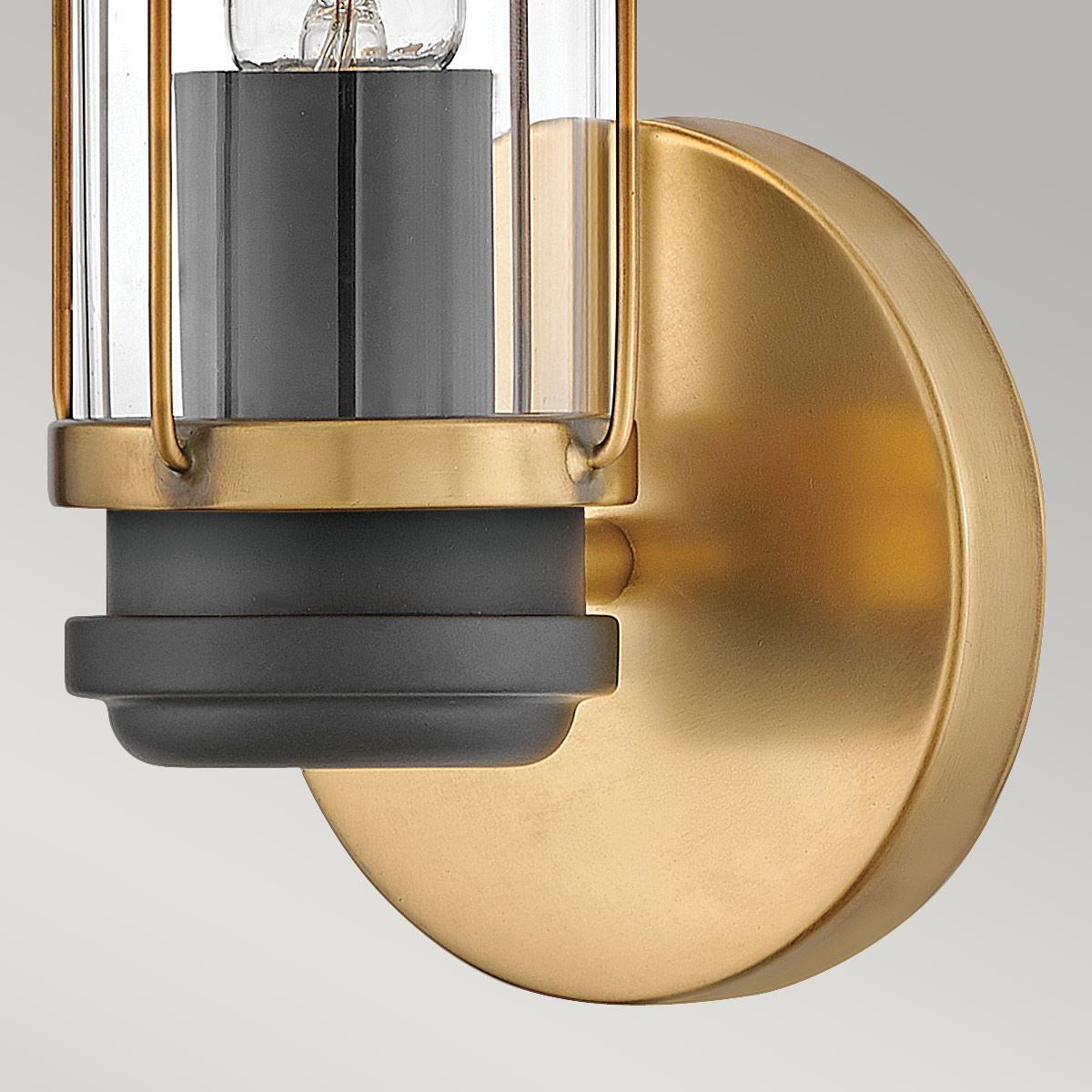 Masthead 1lt Wandleuchte - Heritage Messing & Schwarz