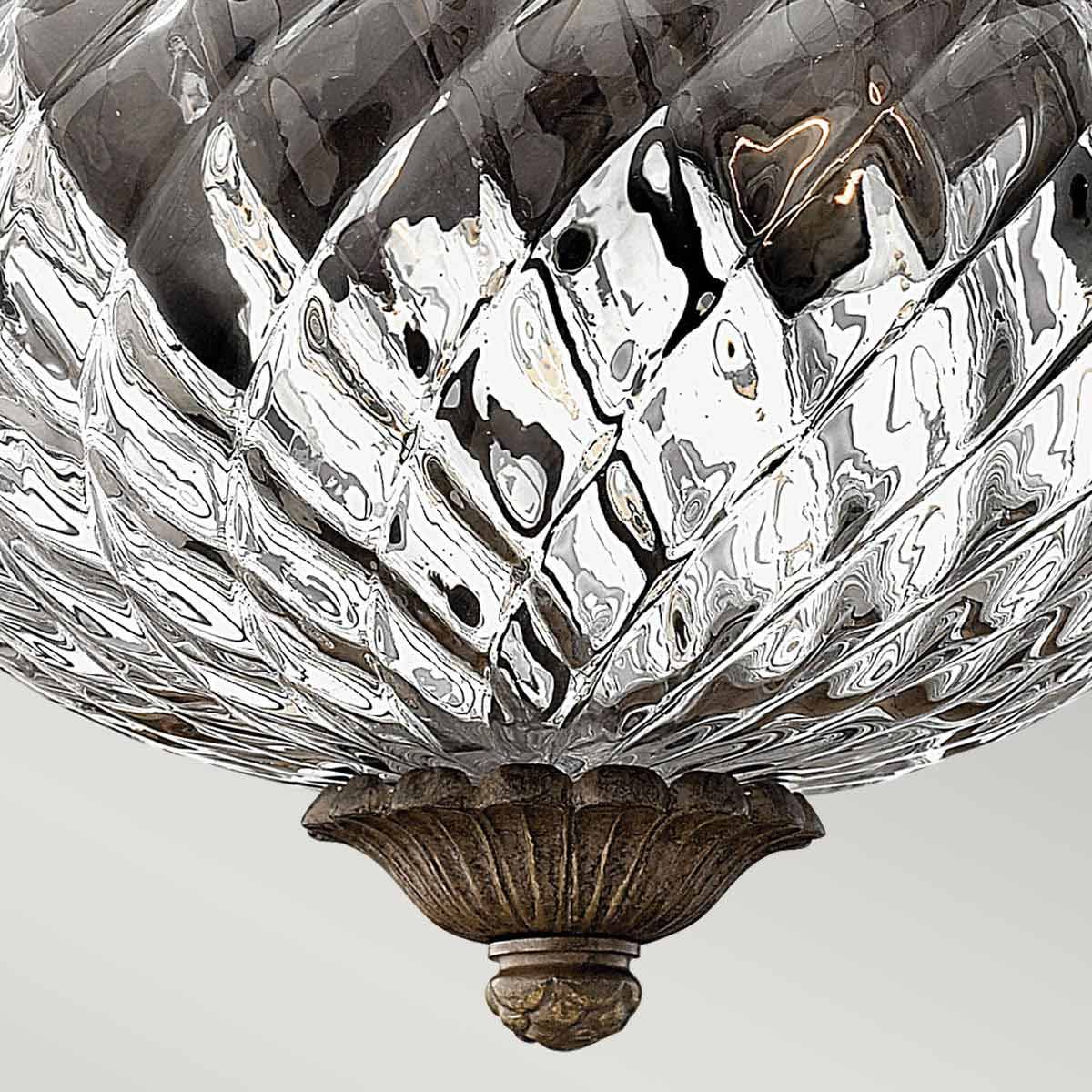 Plantation 2-flammige kleine Deckenleuchte - Perlbronze