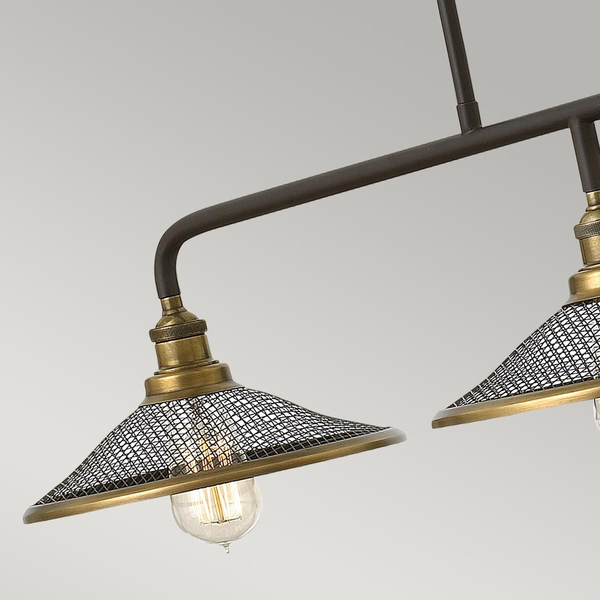 Rigby 3-flammiger Insel-Kronleuchter - Buckeye Bronze und Messing