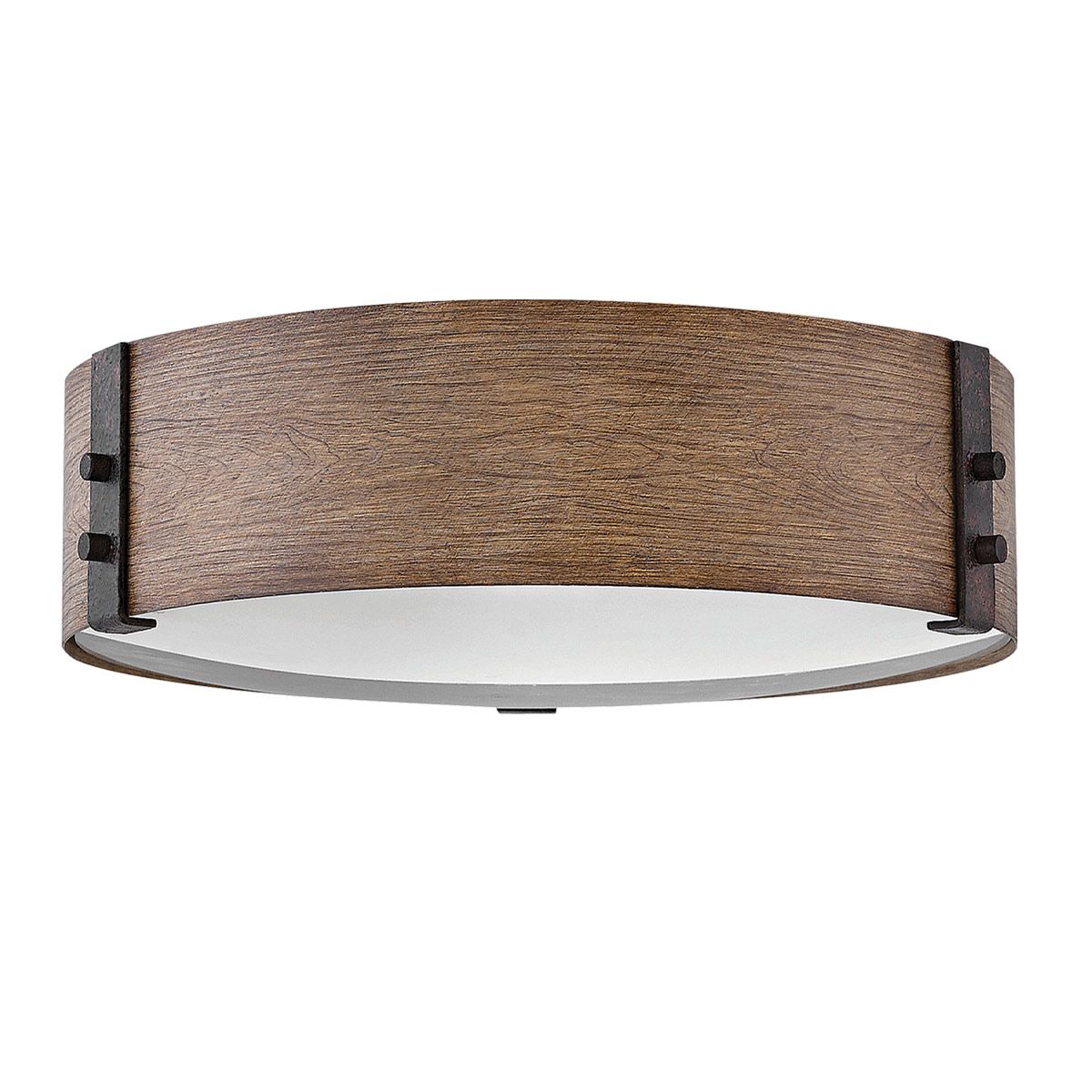 Hinkley Sawyer Deckenleuchte - Sequoia-Holzoptik mit Rost-Eisen-Akzenten - Elsteadlighting - leuchtengrosshandel24