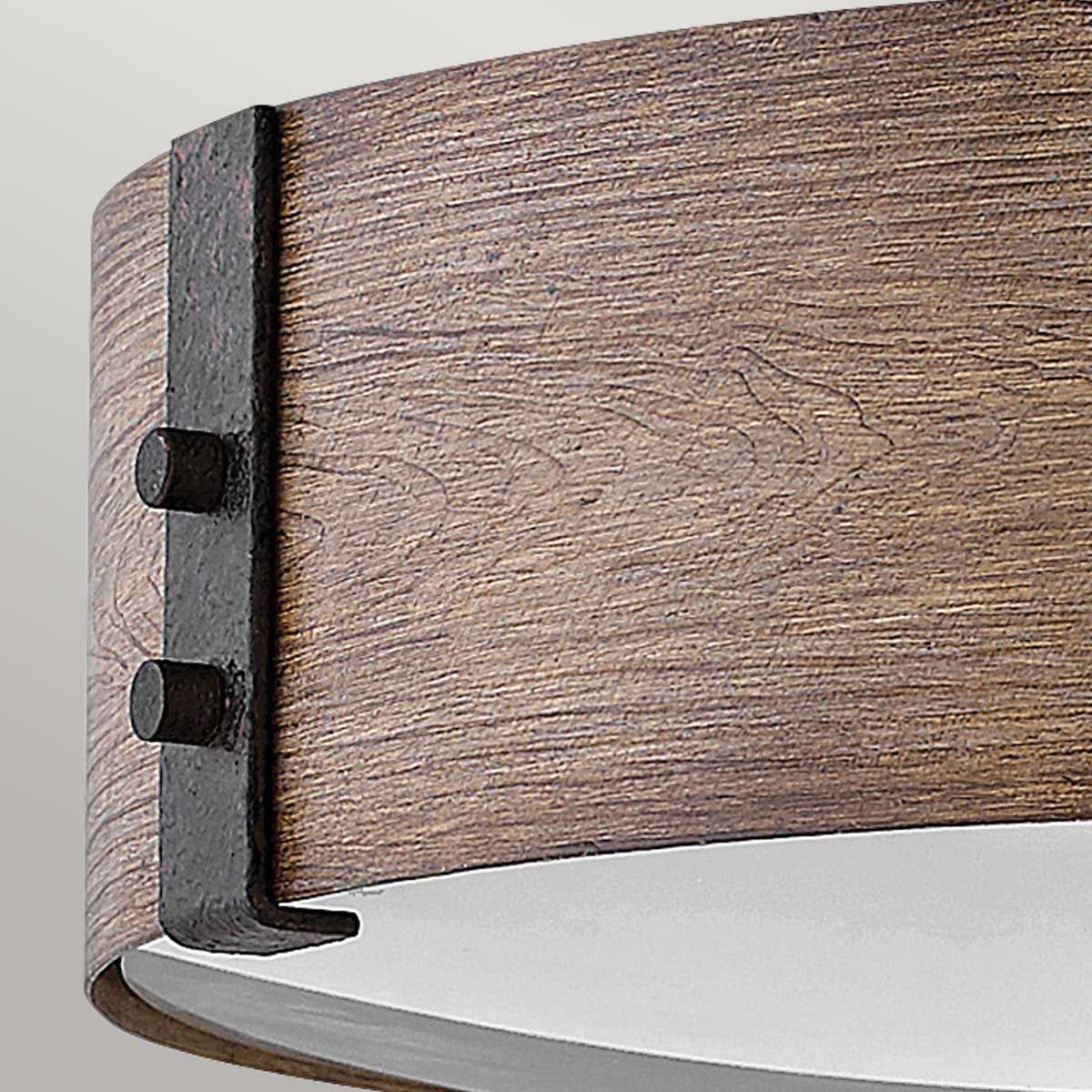 Hinkley Sawyer Deckenleuchte - Sequoia-Holzoptik mit Rost-Eisen-Akzenten - Elsteadlighting - leuchtengrosshandel24