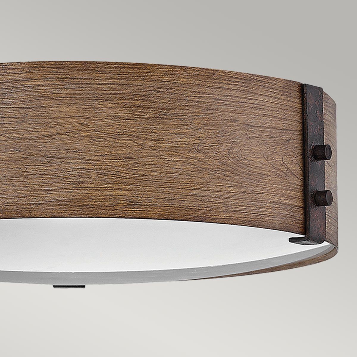 Hinkley Sawyer Deckenleuchte - Sequoia-Holzoptik mit Rost-Eisen-Akzenten - Elsteadlighting - leuchtengrosshandel24