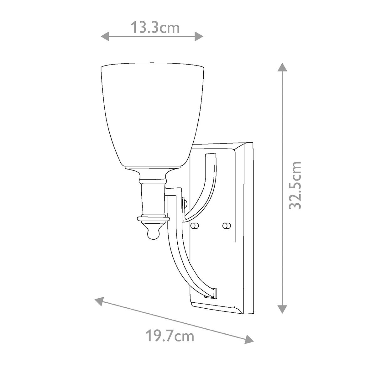 Truman 1-flammige Wandleuchte - Antik-Nickel