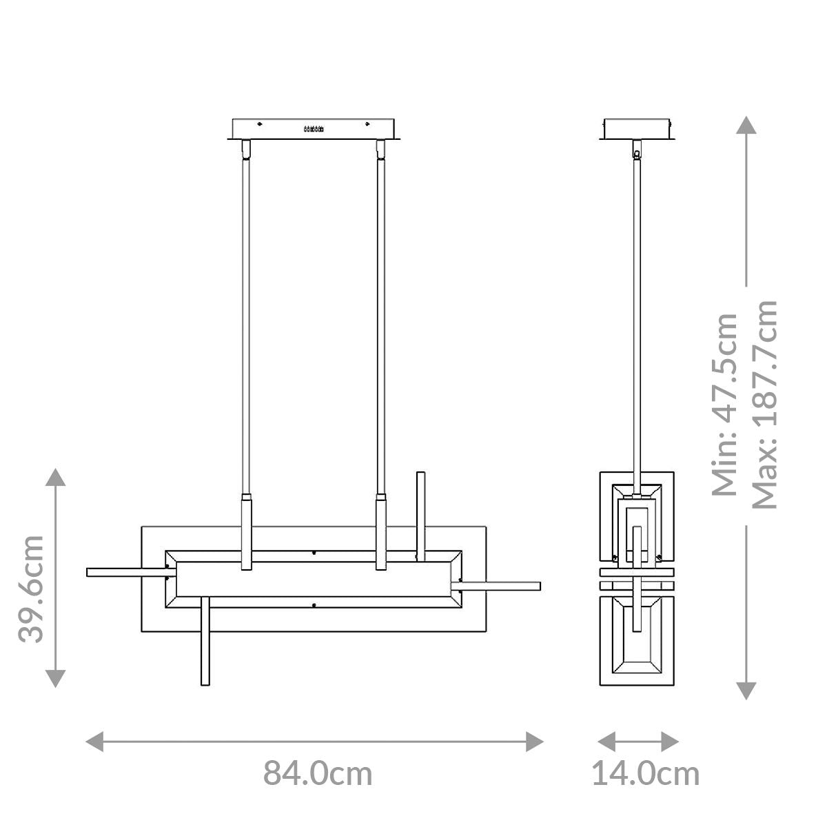 Inizio Lineare Pendelleuchte Klein - Eurofase - QN - INIZIO - LP - S - BK