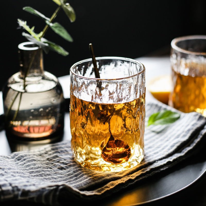 Kaffee - & Teeglas mit Struktur – Handgemacht aus Borosilikatglas - leuchtengrosshandel24 - CJJJCFHS02787 - Glacier cup
