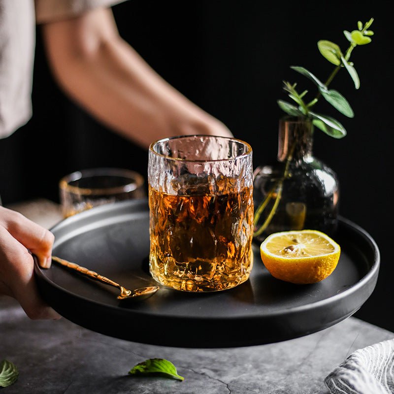 Kaffee - & Teeglas mit Struktur – Handgemacht aus Borosilikatglas - leuchtengrosshandel24 - CJJJCFHS02787 - Glacier cup