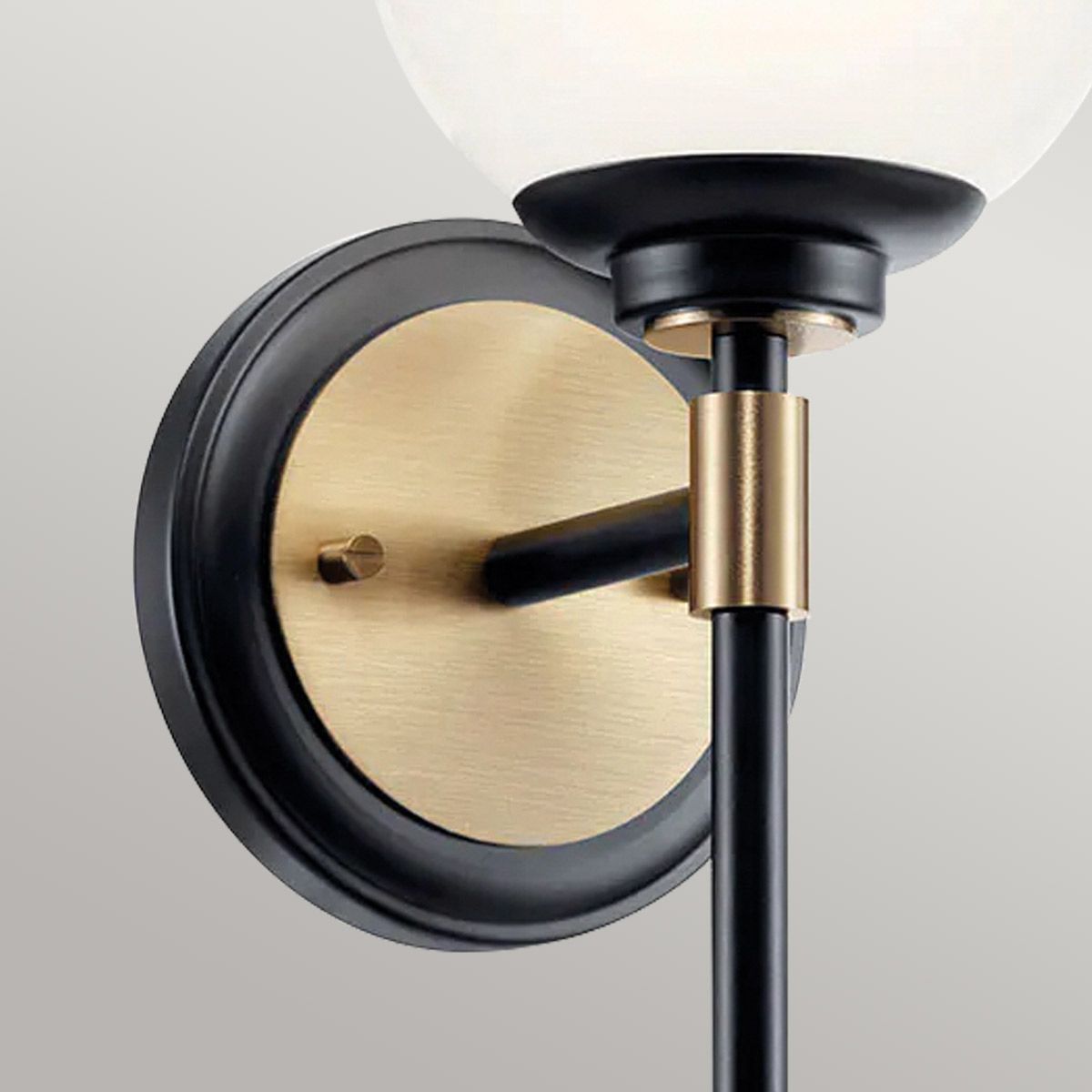 Benno 1 l Wandleuchte - Schwarz & Champagnerbronze - Elsteadlighting - leuchtengrosshandel24