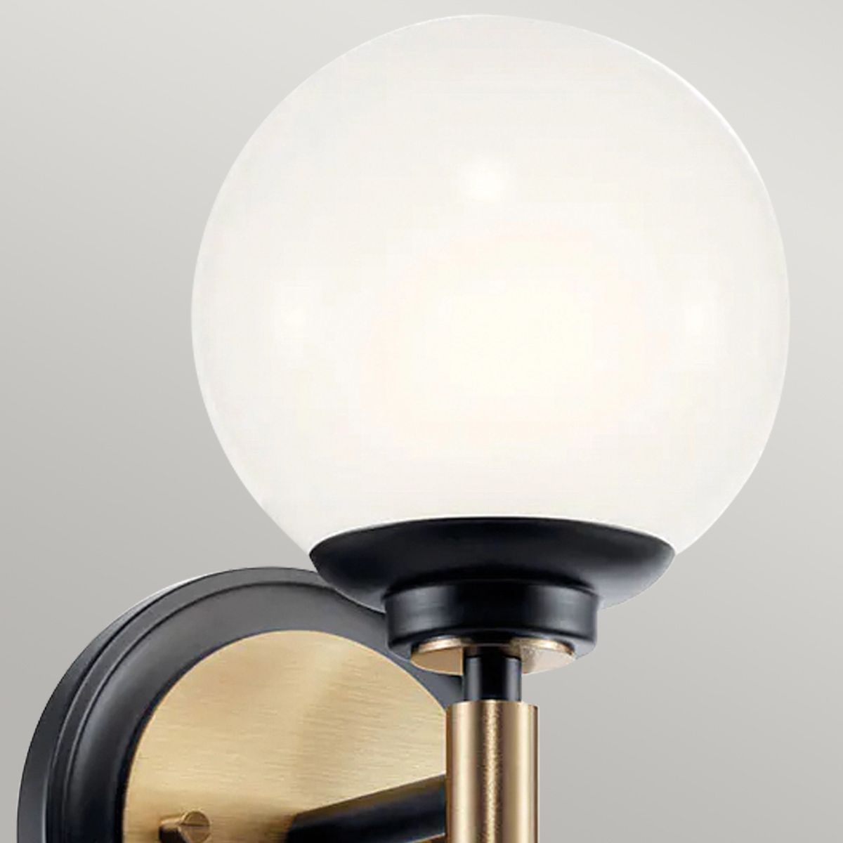 Benno 1 l Wandleuchte - Schwarz & Champagnerbronze - Elsteadlighting - leuchtengrosshandel24