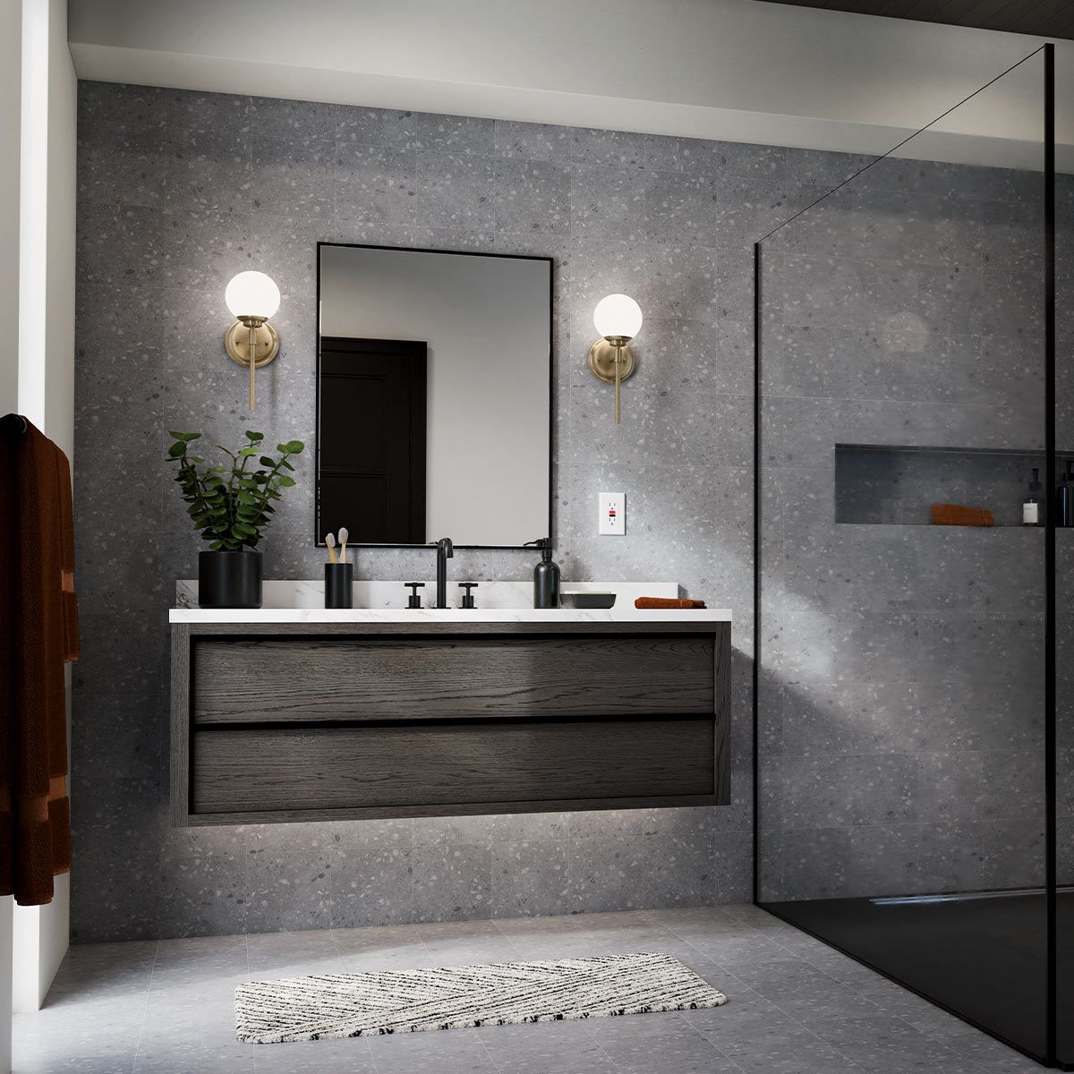 Benno 1 l Wandleuchte - Champagnerbronze - Elsteadlighting - leuchtengrosshandel24