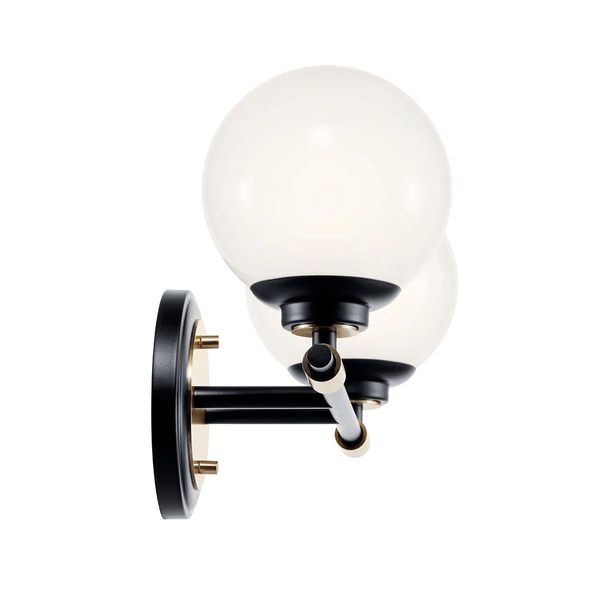 Benno 2 l Wandleuchte - Schwarz & Champagnerbronze - Elsteadlighting - leuchtengrosshandel24