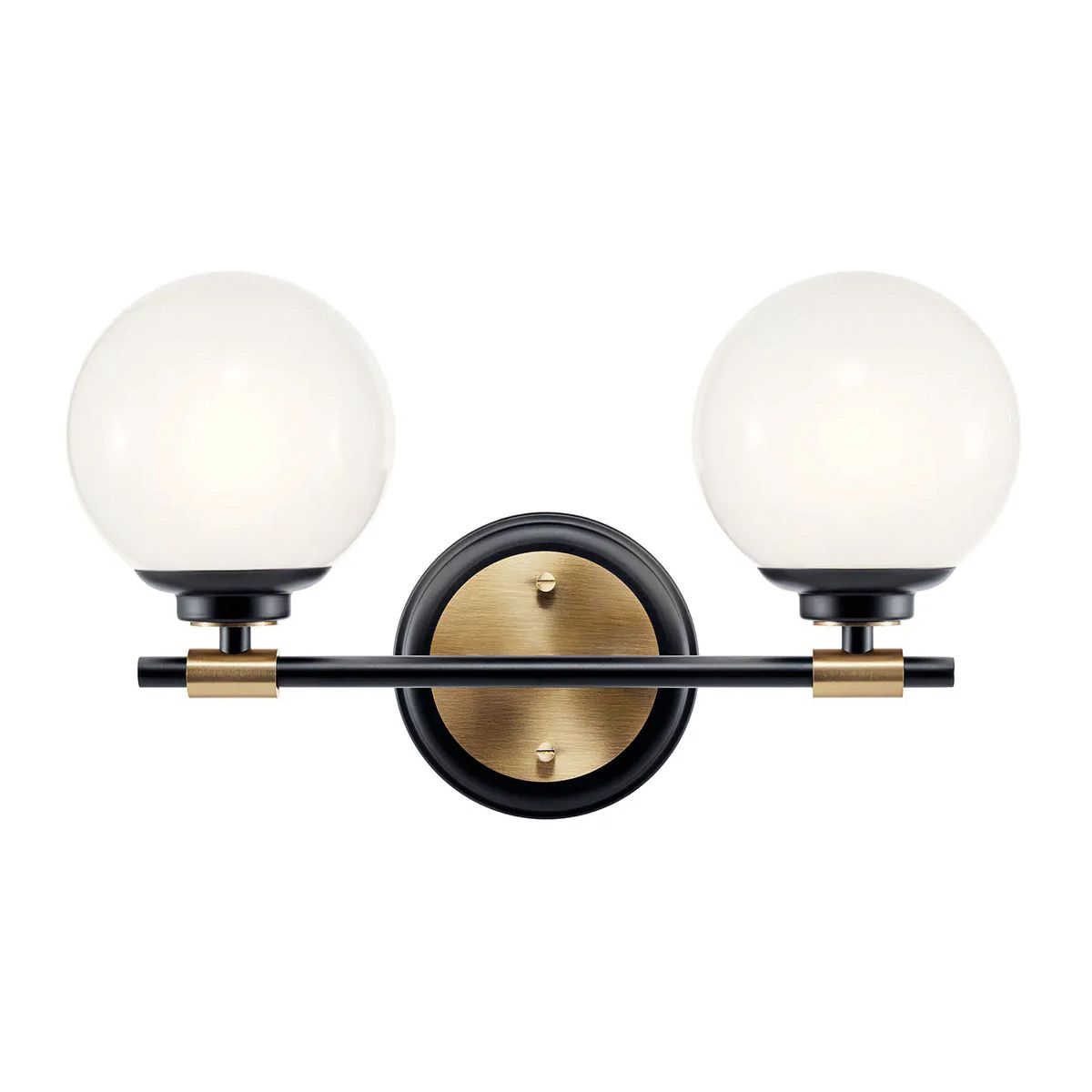 Benno 2 l Wandleuchte - Schwarz & Champagnerbronze - Elsteadlighting - leuchtengrosshandel24