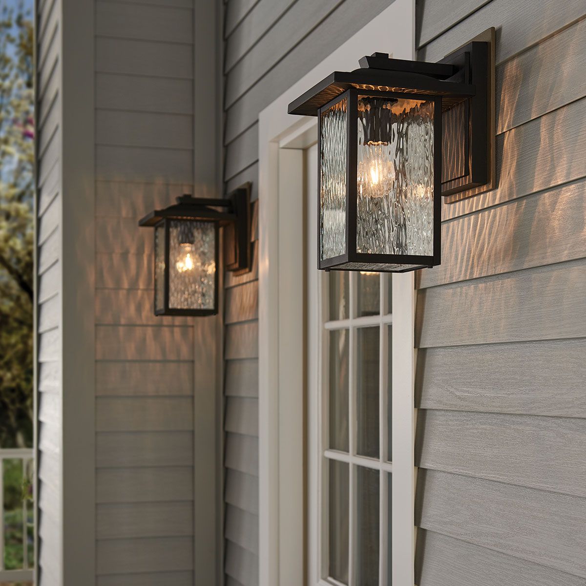 Cappanna 1 l mittelgroße Außenwandlaterne – Strukturschwarz - Elsteadlighting - leuchtengrosshandel24
